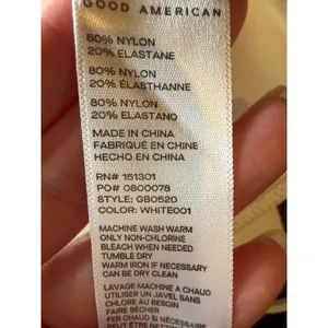 Good American Bodysuit Womens Small White Scoop‎ Neck Adjustable Straps Layering thumbnail 12