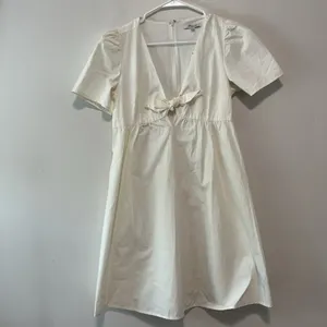 Madewell NWT Tie-Front Mini Dress‎ in White Size 0 thumbnail 3