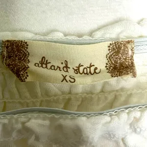 Altar'd State White Lace Rouched Fairy Garden Girl Tank Top Women’s Size XS thumbnail 2