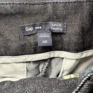 Gap Curvy Fit Flared Leg Pants Gray Denim Trousers Workcore Capsule Wardrobe 10R thumbnail 2