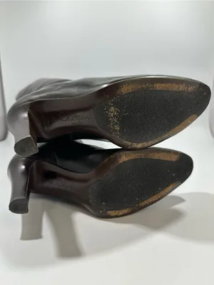 Cole Haan Nydia Black Tall Stretch Nappa Leather Boots 7B Made in Italy Luxury thumbnail 9