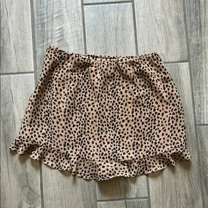 Cotton Candy Tan and Black Leopard Skirt thumbnail 3