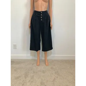 Greylin small Nana pleated linen cropped wide leg culottes P2 3401 thumbnail 10