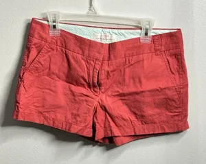 J.Crew Women Chino‎ Broke-in Red/Orange Shorts Size 8. thumbnail 1