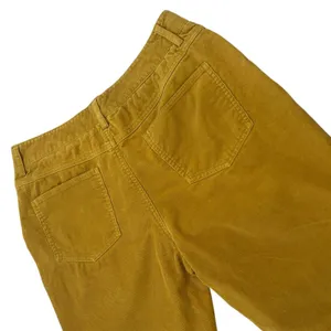 Focus Lifestyle Mustard Yellow Corduroy Wide Leg Flare Pants 70s Boho Retro thumbnail 3