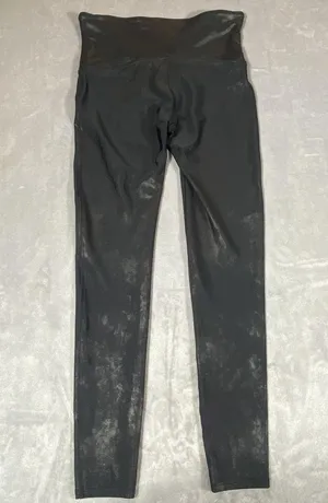 SPANX Faux Leather Leggings Black Womens Size XL Stretch Mid Rise Sleek Slimming thumbnail 4