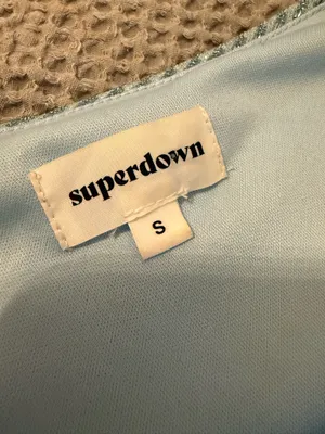 SUPERDOWN Tiffany One Shoulder Mini Dress in Light Blue thumbnail 8