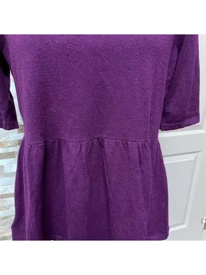 Loft LOFT women top blouse tunic sweater wool blend Sz M thumbnail 5