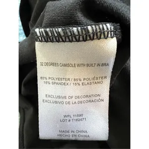 32 Degrees Cool Black Camisole With Built In Bra Medium thumbnail 4
