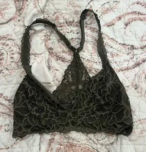 Lace Bralette in forest Green thumbnail 1