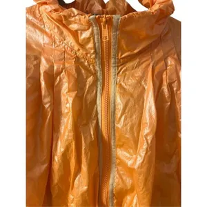 Neon Polyurethane Zip Up Puffer Small Orange thumbnail 7