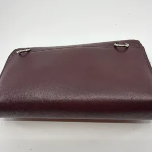 Coach Convertible Wallet Burgundy Pebbled Leather Wallet thumbnail 4