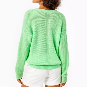 LILLY PULITZER Loose Knit Wool Blend Fuzzy Soft Oversized Sweater Sz S thumbnail 3