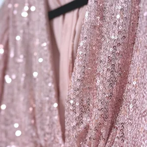 Pink Lily Holiday Vibes Sequin Ruched‎ V Neck Long Sleeve Mini Dress Size S thumbnail 5