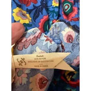 Matilda Jane Splendid Floral Tie Neck Dress‎ Boho Cottagecore Rayon Medium thumbnail 6