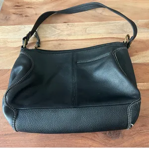 The Sak Vintage 2000's Y2K Indie Sleaze Pebbled Leather Hobo 90s Baguette Bag thumbnail 6