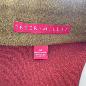 PETER MILLAR RED ZIP UP FLEECE SWEATER FOX PATCH SIZE MEDIUM thumbnail 7