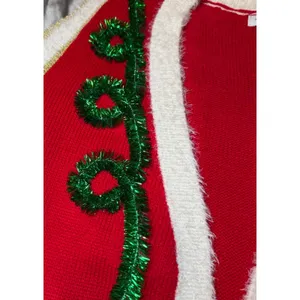 99 Jane Street Womens Size XL Christmas Santa Vest Red Candy Pocket Open Front thumbnail 8