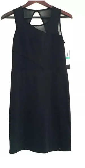 Tempted Apparel Mini Black Sheath Dress Size L thumbnail 1