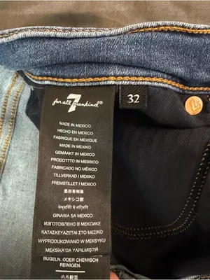 7 for all mankind Women's High-Rise Crop Skinny Jeans Dark wash plus size 32 thumbnail 8