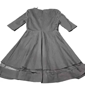 NWT Lulu's Womens Black Sheer Factor Half Sleeve Mesh Skater Mini Dress‎ Medium thumbnail 2