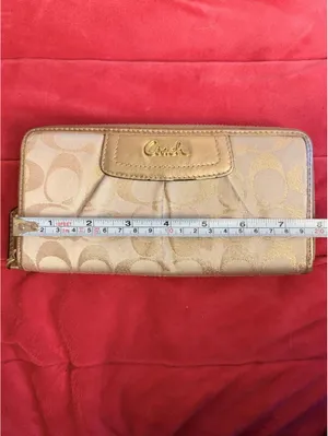 Sparkly Gold Vintage Coach Wallet thumbnail 5