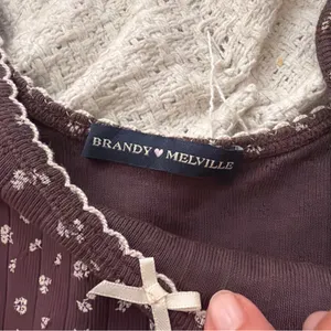 Brandy Melville Dark Brown Floral Camisole thumbnail 3