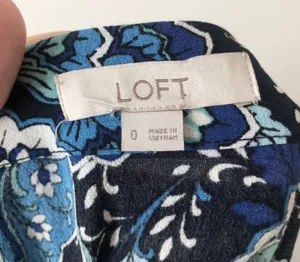 Loft Navy Retro Floral Paisley Wrap Midi Skirt 0 thumbnail 4