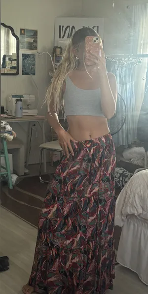 Long Patterned Skirt thumbnail 1