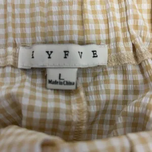 HYFVE‎ Cream Gingham Ruffle Skirt Size Large thumbnail 4