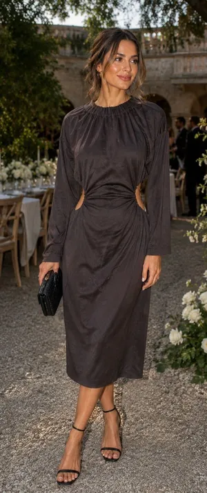 Frame Shirred Cutout‎ midi dress size small, nwt thumbnail 1