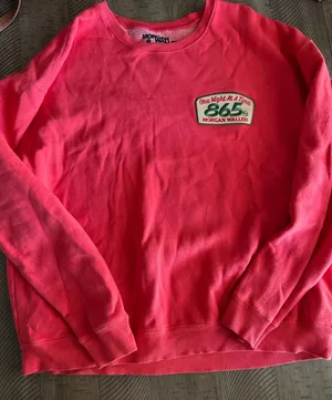 Morgan Wallen "One Night At A Time" 865 Coral Red Crewneck Sweatshirt - Size XL thumbnail 1
