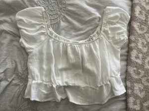 Lucca White Crop Top thumbnail 1