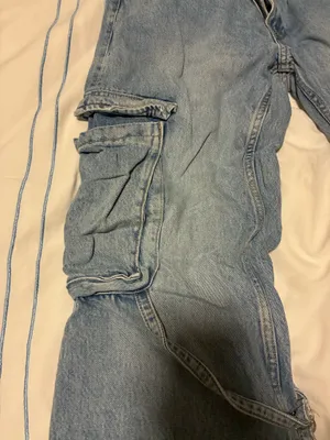 zara low rise baggy cargo jeans thumbnail 2