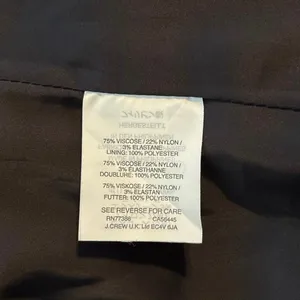 J Crew Size 10 Going Out Blazer Jacket Stretch Twill Black H2743 Slim Cut thumbnail 6
