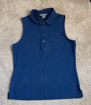 Tommy Bahama Ladies Cotton Navy Sleeveless Golf Polo. Size Small thumbnail 1