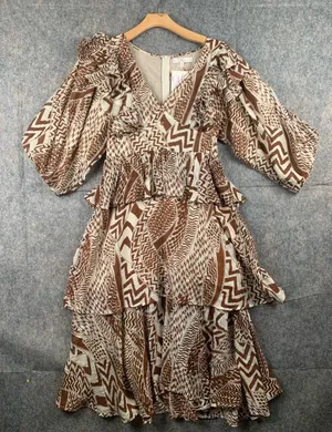 KARLIE CLOTHES Geometric‎ Tribal Midi Dress Sz M NWT thumbnail 1