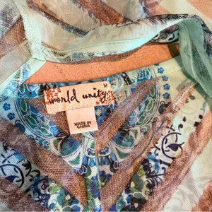 Elegant Blue and Green Striped Blouse thumbnail 6