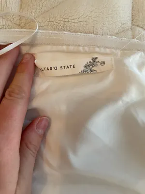 Altar'd State strapless mini satin dress thumbnail 5