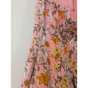 GB Made & Crafted Pink Floral Halter Maxi Dress Smocked Back Tiered Sun Dress thumbnail 7