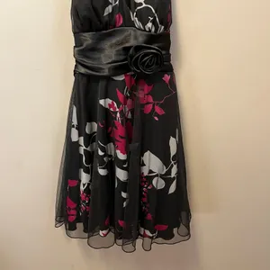 Y2K Mesh Halter Dress Dark Romance‎ Floral Soft Goth Fairy Grunge Vintage Glam thumbnail 3