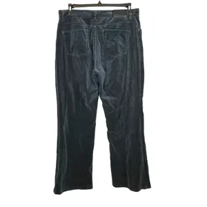 Lauren Ralph Lauren Velvet Corduroy Pants Women‎ 14 Gray Straight Leg Stretch thumbnail 2