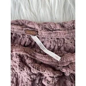 Free People Boho Rose Lace Long Sleeve Crop Top with Ruffle Trim thumbnail 12
