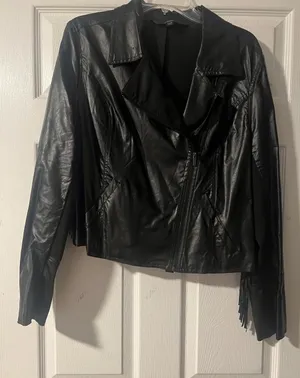Mossimo Supply Co. Black Faux Leather Asymmetrical Moto Jacket thumbnail 1