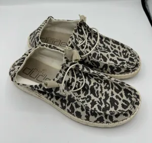 Hey Dude Wendy Woven Cheetah Shoes Womens‎ Size 9 Gray Slip On Comfort Casual thumbnail 1