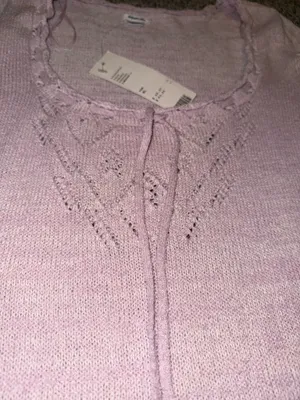 Kimchi Blue Catherine Pointelle Knit Top in Pink thumbnail 5