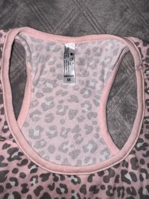 Short women’s pajama set pink size M thumbnail 5
