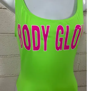Body Glove 80’s Throwback Neon Green One Piece Swimsuit size M thumbnail 5