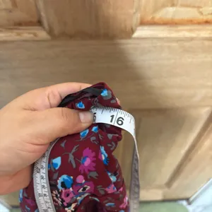 Lulu's women’s boho strapless Burgundy Floral Dress size S thumbnail 6