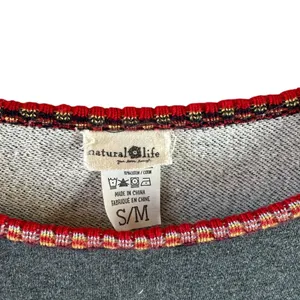 Natural Life Charcoal Tribal Trim Boho Sweatshirt Oversized Size S/M thumbnail 10